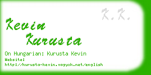 kevin kurusta business card